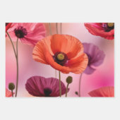 Orange Mauve Poppy Geschenkpapier Set (Vorderseite)