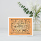 Orange Maze Postkarte (Stehend Vorderseite)