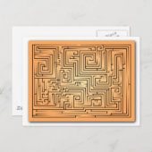 Orange Maze Postkarte (Vorne/Hinten)