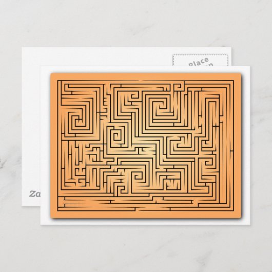 Orange Maze Postkarte (Vorne/Hinten)