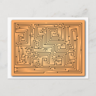 Orange Maze Postkarte