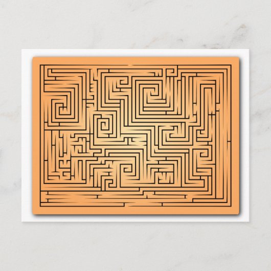 Orange Maze Postkarte (Vorderseite)