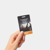 Orange Media Access Pass QR Code Custom Conference Ausweis (Handheld)