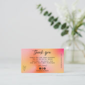 Orange Media Insert Business Card Visitenkarte (Stehend Vorderseite)