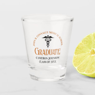 Orange Medical School Abschluss Schnapsglas