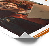 Orange Medical School Foto Graduation Party Poster (Ecke)