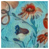 Orange Melody Fabric Stoff (Nahaufnahme)