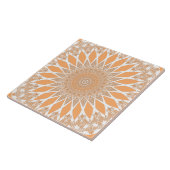 Orange Melon Tristyns Mandala Fliese (Seite)