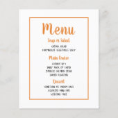 Orange Menu - Herbstfeiertag Halloween (Vorderseite)