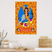 Orange Merfaery und Dolphin Print Poster (Küche)