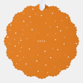 Orange Merry und Verheiratetes Foto Urlaub Ornament Karte (Rückseite)