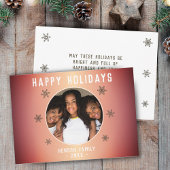 Orange Metallic Snowflake Foto Weihnachten