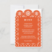 ORANGE MEXICAN PAPEL PICADO Menü (Vorderseite)