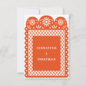 ORANGE MEXICAN PAPEL PICADO Menü (Rückseite)