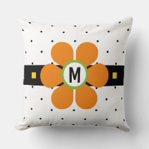 Orange Mid Century Moderne Blume Power