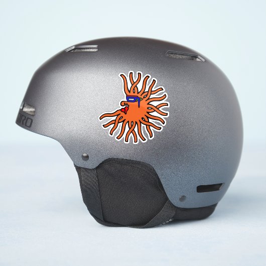 Orange Migros-Salz Aufkleber (Helmseite)