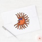Orange Migrozalt Runder Aufkleber (Umschlag)