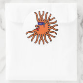Orange Migrozalt Runder Aufkleber (Tasche)