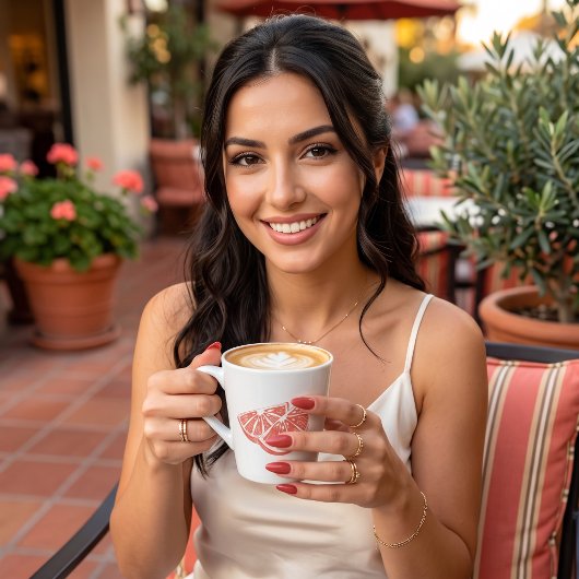 Orange Milchtasse