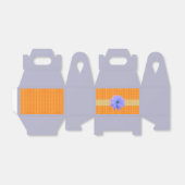 Orange Mini Diamond Muster mit Blume Geschenkschachtel (Ungefaltet)