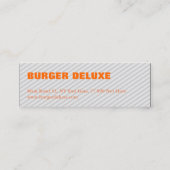 Orange Mini Visitenkarte (Rückseite)