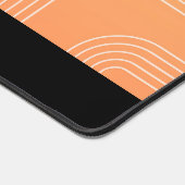 Orange Minimal Retro Personalisiert Name Desk Mat Schreibtischunterlage (Ecke)