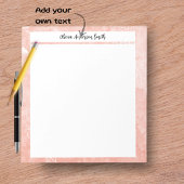 Orange Minimalist Custom Notepad | Cute Gift Notizblock