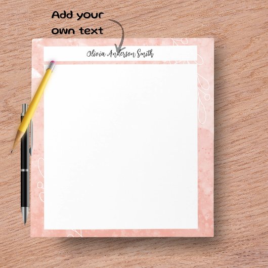 Orange Minimalist Custom Notepad | Cute Gift Notizblock