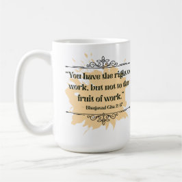 Orange Minimalistisch Bhagavad Gita Zitat Inspirie Kaffeetasse