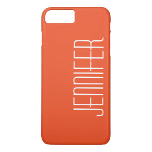 Orange Minimalistisch Personalisiert Jumbo Name Ei Case-Mate iPhone Hülle