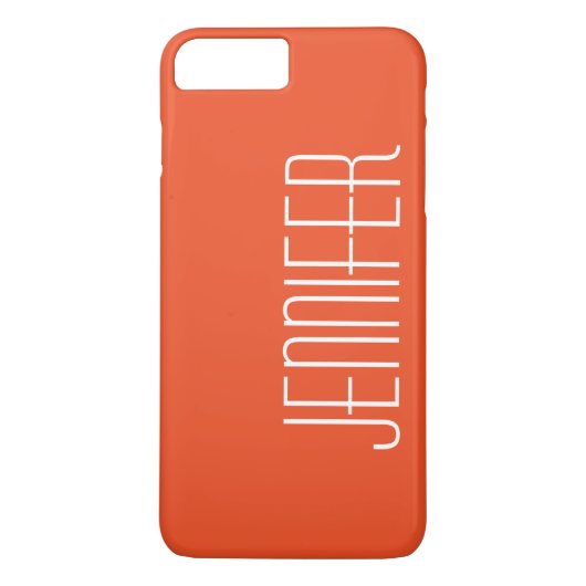 Orange Minimalistisch Personalisiert Jumbo Name Ei Case-Mate iPhone Hülle (Rückseite)