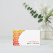 Orange Minimalistische moderne geometrische Visite Visitenkarte (Stehend Vorderseite)