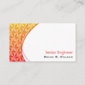 Orange Minimalistische moderne geometrische Visite Visitenkarte (Vorderseite)