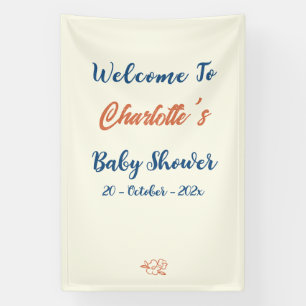 Orange minimalistisches geschlechtsneutrales Babys Banner