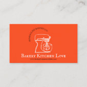 Orange minimalistisches modernes Design für Bäcker Visitenkarte (Vorderseite)