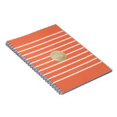 Orange minimalistisches modernes Gästebuch Notizblock (Rechte Seite)