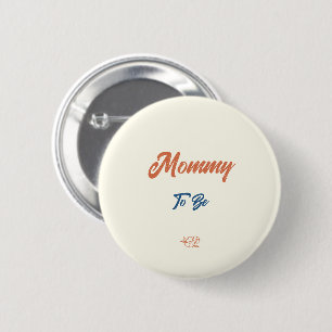 Orange minimalistisches werdendes Mutter-Design Button