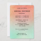 Orange Mint Brautparty Einladung (Vorderseite)