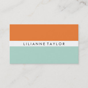 Orange/Minze Visitenkarte