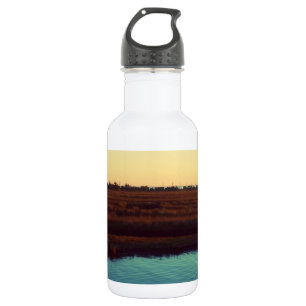 Orange Mississippi Sunset über Marshland Trinkflasche