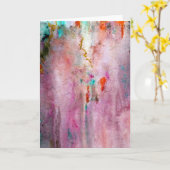 Orange Mist Grußkarte Karte (Gelbe Blume)