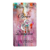 Orange Mist Wedding Wine Label (Vorne)