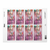 Orange Mist Wedding Wine Label (Vorne)