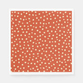 Orange mit beigefarbenem Dotpapier Serviette (Vorderseite)