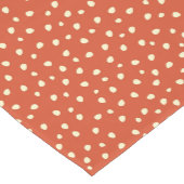 Orange mit beigen Punkten Mittelgroßer Tischläufer (Ecke)