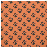 Orange mit der schwarzen Tatze druckt Stoff (Muster)