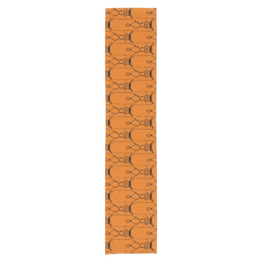 Orange mit Flasche Kurzer Tischläufer (Vorderseite)