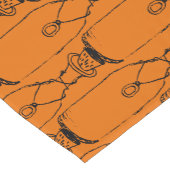 Orange mit Flasche Kurzer Tischläufer (Ecke)