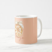 Orange mit hübscher cremefarbener Schleife Kaffeetasse (VorderseiteRechts)