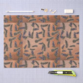 Orange mit Kiefernzapfen Seidenpapier (Handwerk)